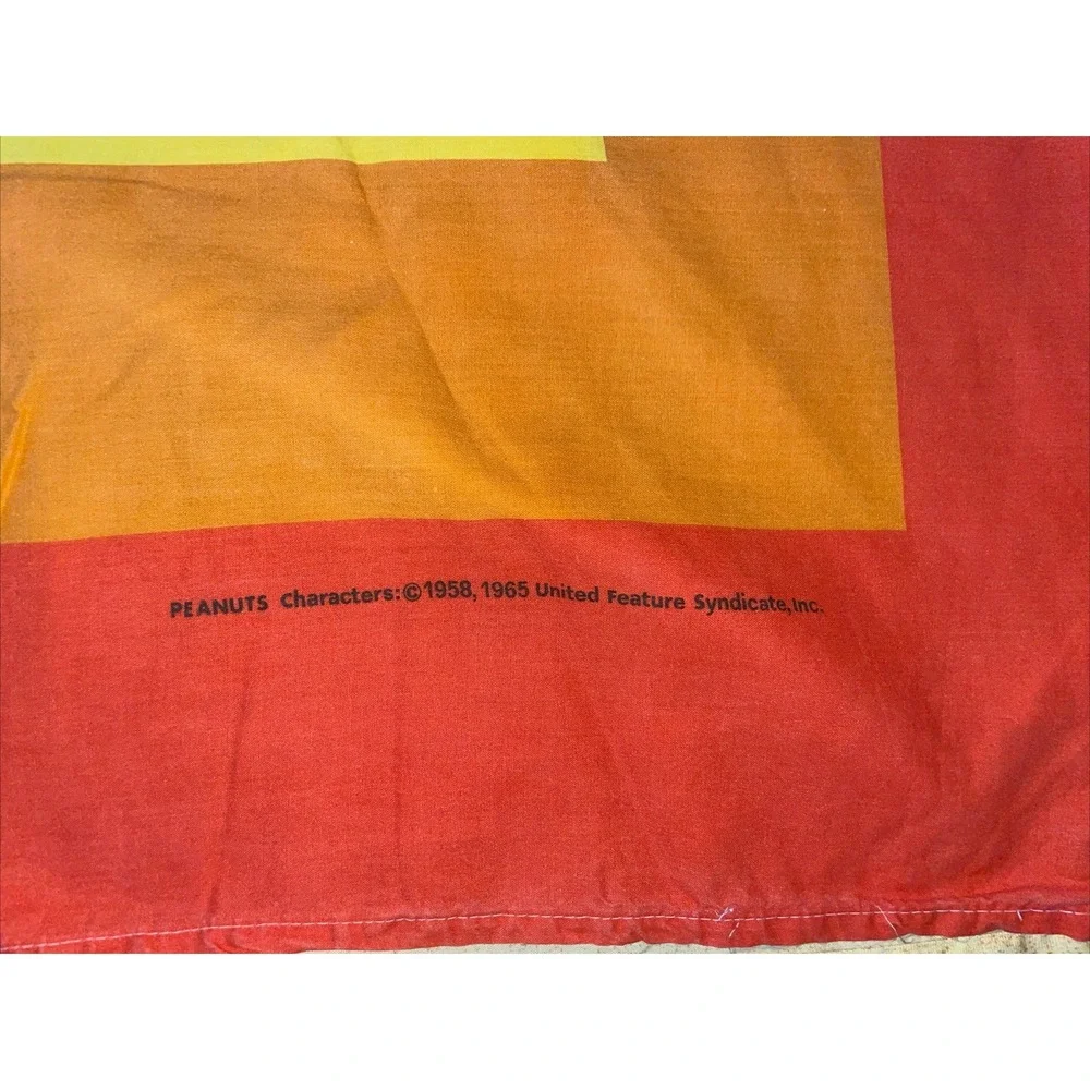 Rare Vintage Peanuts Snoopy‎ Twin Bedspread Cover Dreaming At The Beach